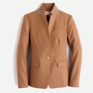 J. Crew Tan Regent Wool Blazer in Neutral Camel Size 0